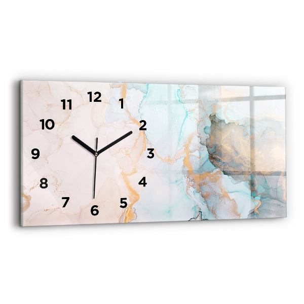 Horloge murale horizontale Peinture abstraite