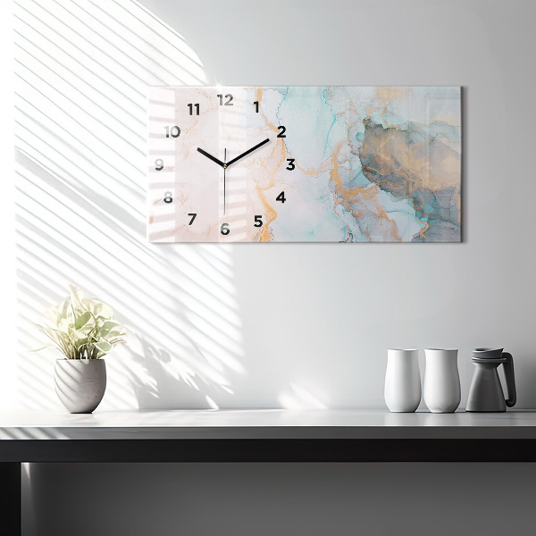 Horloge murale horizontale Peinture abstraite