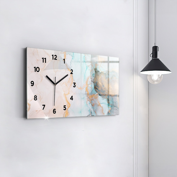 Horloge murale horizontale Peinture abstraite