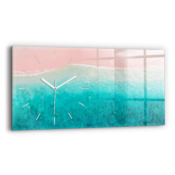 Horloge murale horizontale Plage de sable de mer