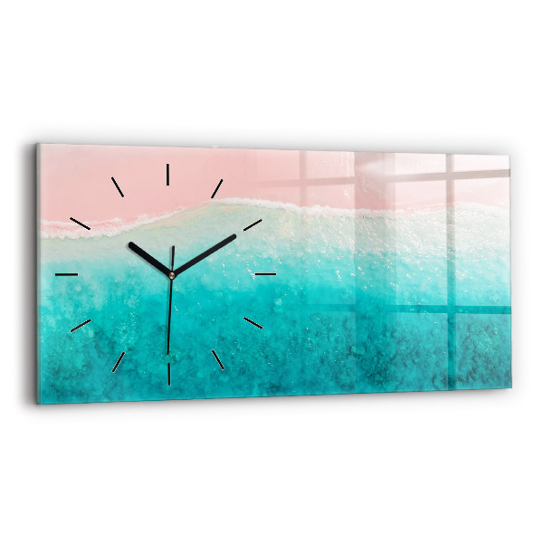 Horloge murale horizontale Plage de sable de mer