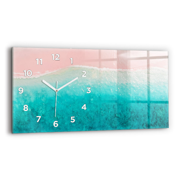 Horloge murale horizontale Plage de sable de mer