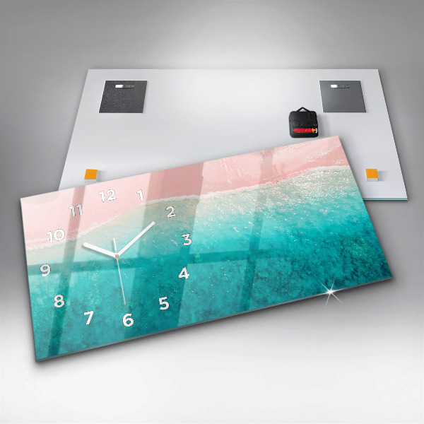 Horloge murale horizontale Plage de sable de mer