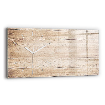Horloge rectangulaire horizontale Texture bois