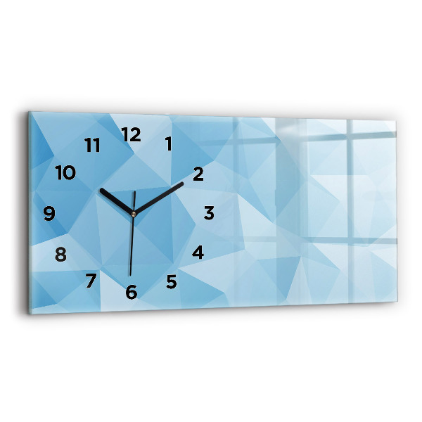 Horloge rectangulaire horizontale Triangles abstraits