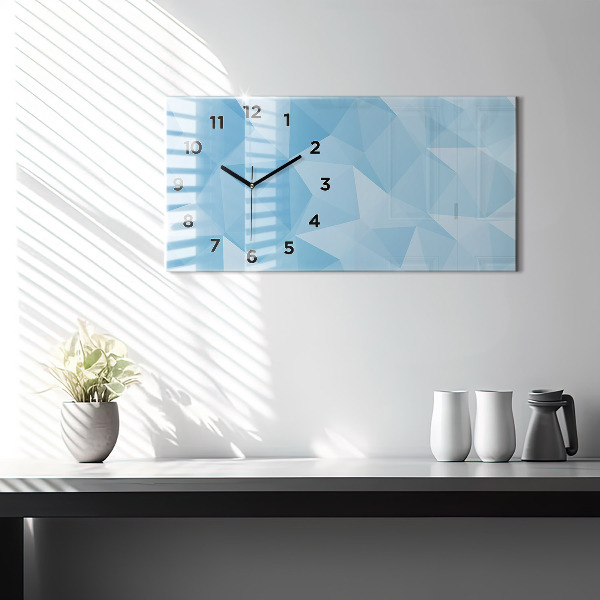 Horloge rectangulaire horizontale Triangles abstraits