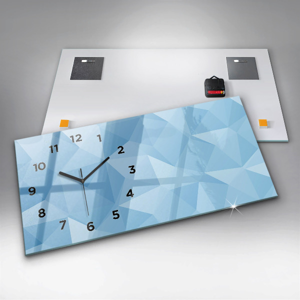 Horloge rectangulaire horizontale Triangles abstraits