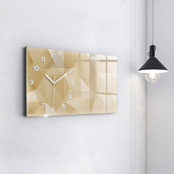 Horloge rectangulaire horizontale Triangles abstraits