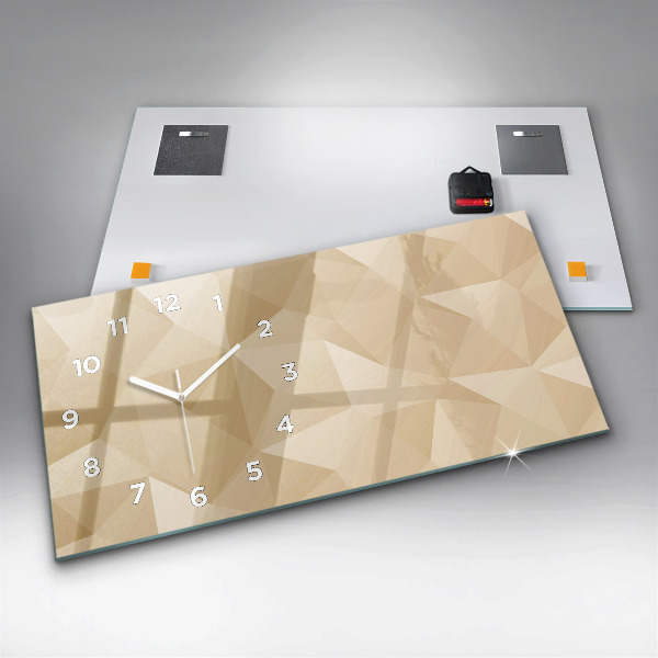 Horloge rectangulaire horizontale Triangles abstraits