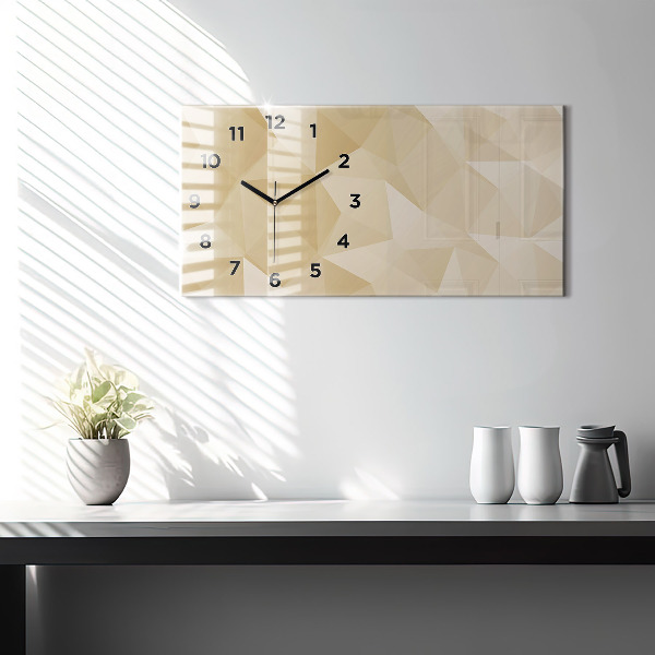 Horloge rectangulaire horizontale Triangles abstraits