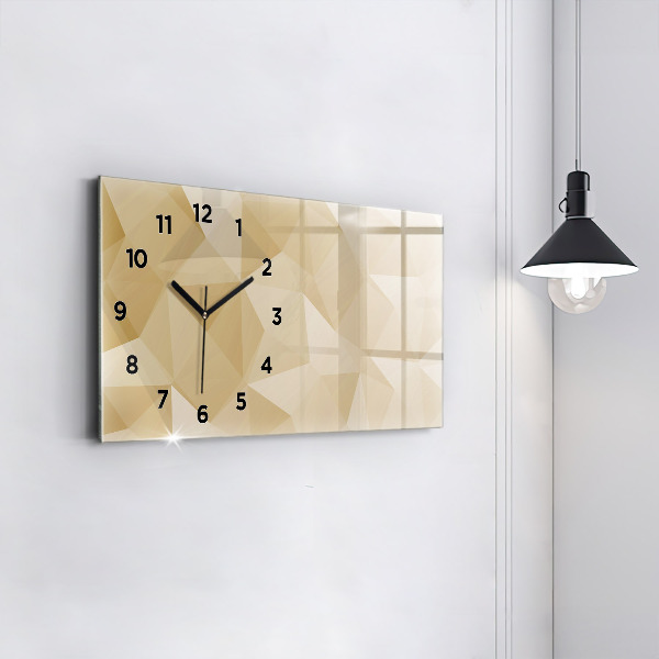 Horloge rectangulaire horizontale Triangles abstraits