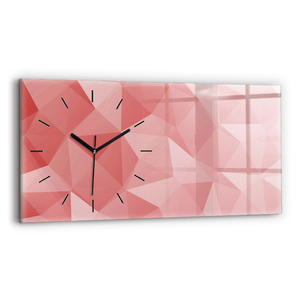 Horloge rectangulaire horizontale Triangles abstraits