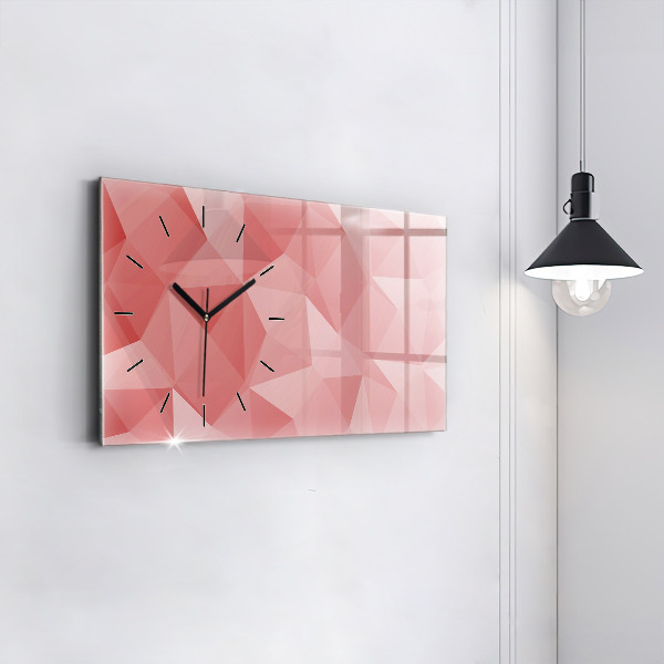 Horloge rectangulaire horizontale Triangles abstraits