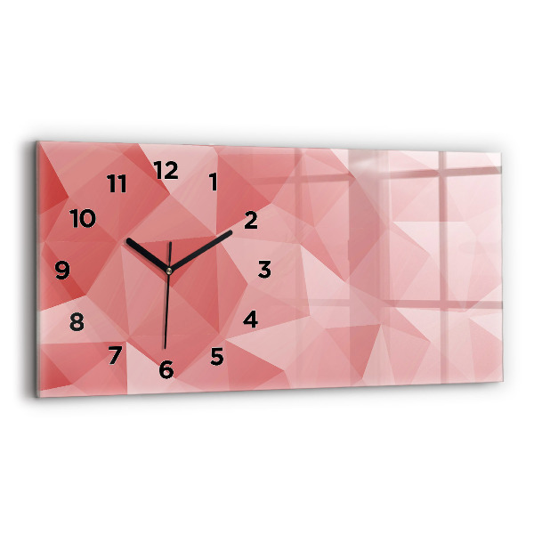 Horloge rectangulaire horizontale Triangles abstraits