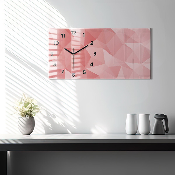 Horloge rectangulaire horizontale Triangles abstraits