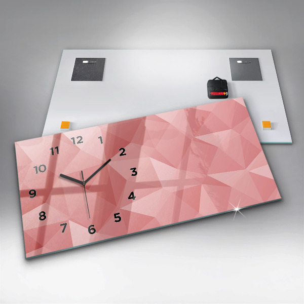 Horloge rectangulaire horizontale Triangles abstraits