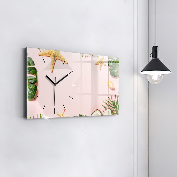 Horloge rectangulaire horizontale Ambiance estivale