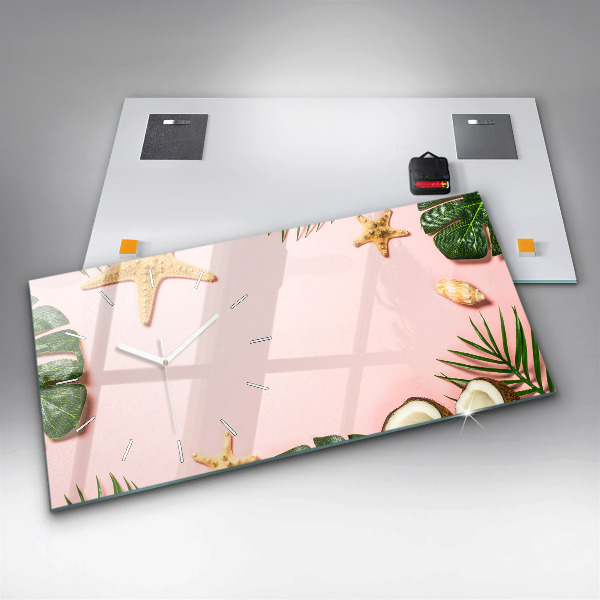 Horloge rectangulaire horizontale Ambiance estivale