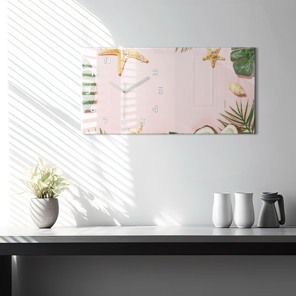 Horloge rectangulaire horizontale Ambiance estivale