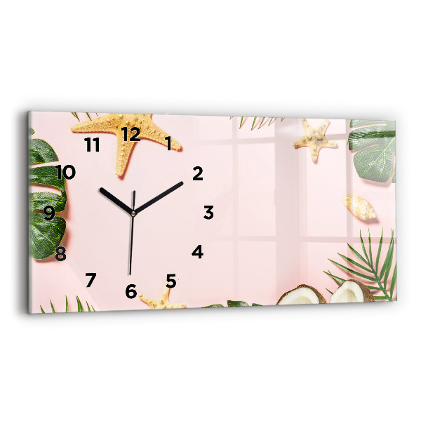 Horloge rectangulaire horizontale Ambiance estivale