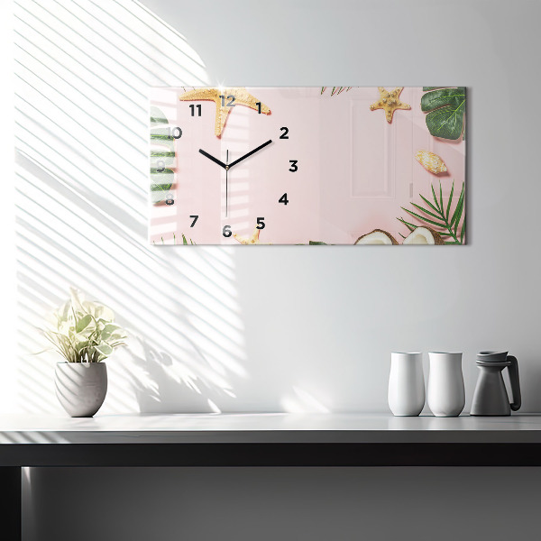 Horloge rectangulaire horizontale Ambiance estivale
