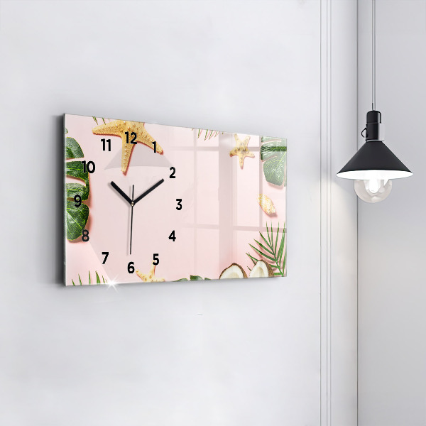 Horloge rectangulaire horizontale Ambiance estivale