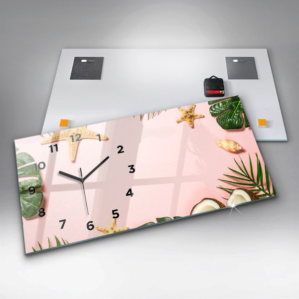 Horloge rectangulaire horizontale Ambiance estivale