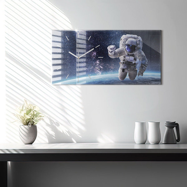 Horloge rectangulaire horizontale Astronaute