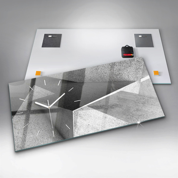 Horloge rectangulaire horizontale 'Triangles d''abstraction'