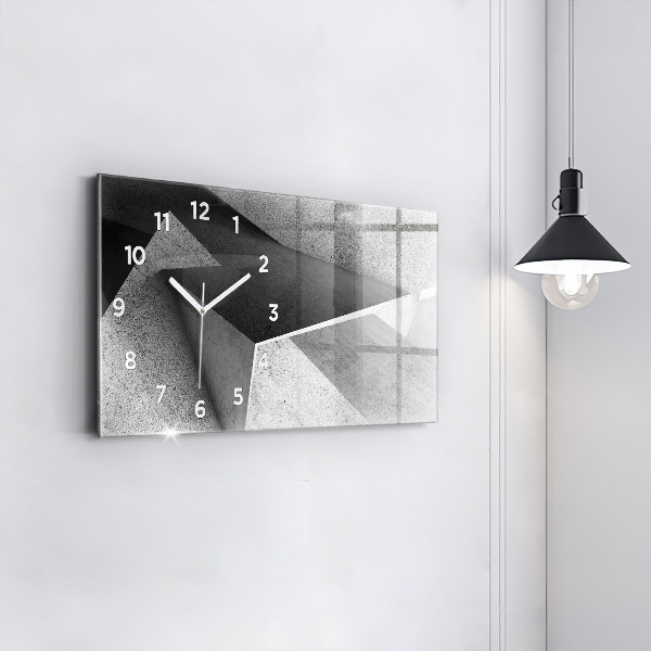 Horloge rectangulaire horizontale 'Triangles d''abstraction'