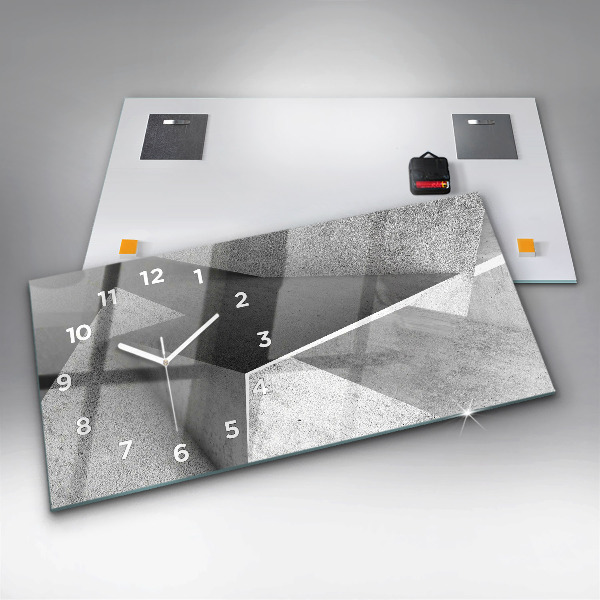 Horloge rectangulaire horizontale 'Triangles d''abstraction'