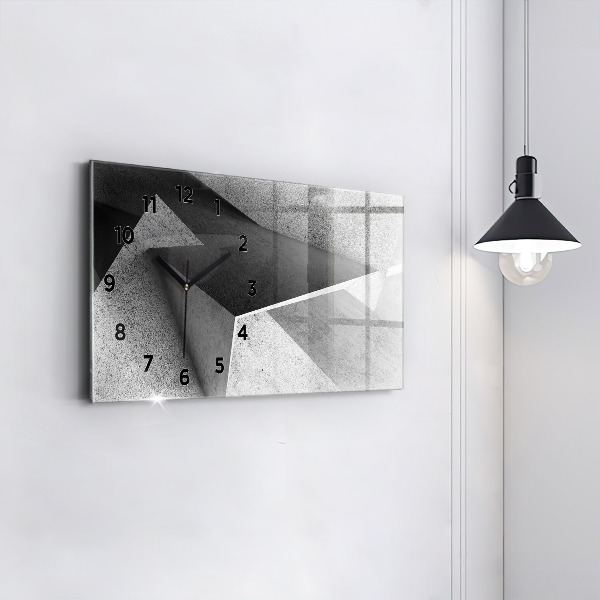 Horloge rectangulaire horizontale 'Triangles d''abstraction'