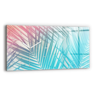 Horloge rectangulaire horizontale Palmier tropical