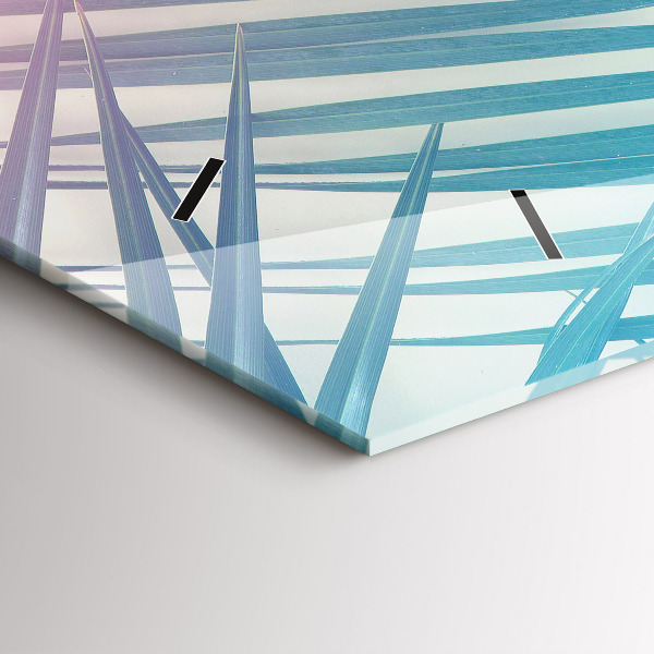 Horloge rectangulaire horizontale Palmier tropical