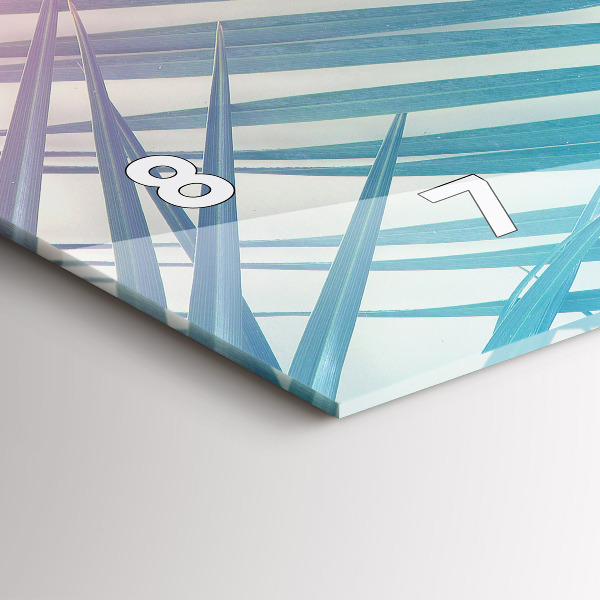 Horloge rectangulaire horizontale Palmier tropical