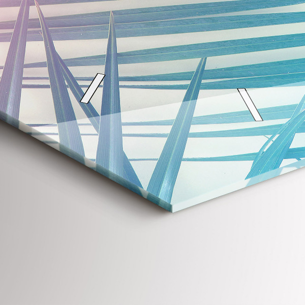 Horloge rectangulaire horizontale Palmier tropical