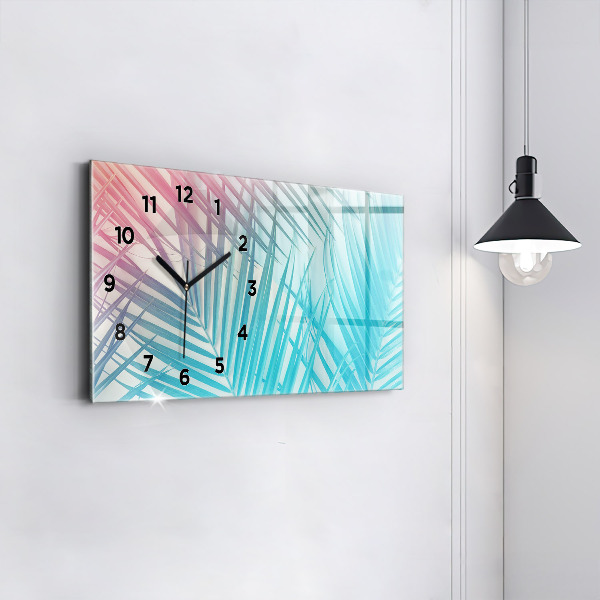 Horloge rectangulaire horizontale Palmier tropical