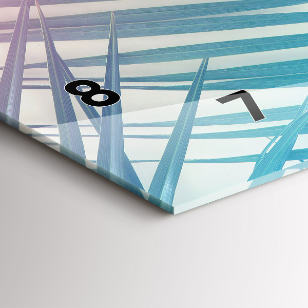 Horloge rectangulaire horizontale Palmier tropical