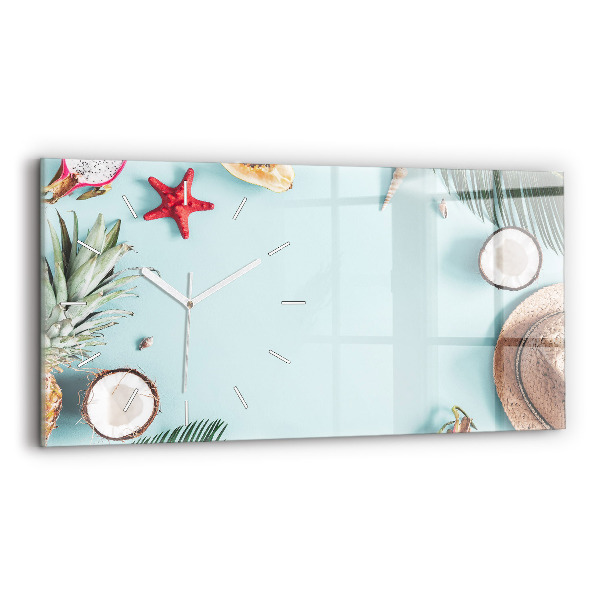 Horloge rectangulaire horizontale 'Composition d''été'