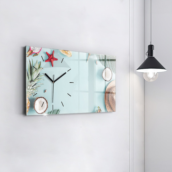 Horloge rectangulaire horizontale 'Composition d''été'