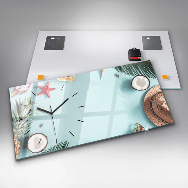 Horloge rectangulaire horizontale 'Composition d''été'