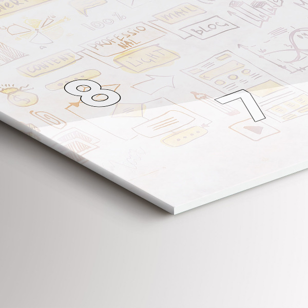 Horloge rectangulaire horizontale Cerveau abstrait