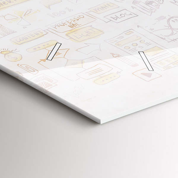 Horloge rectangulaire horizontale Cerveau abstrait