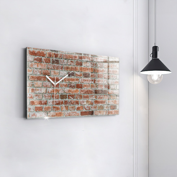 Horloge rectangulaire horizontale Mur de briques