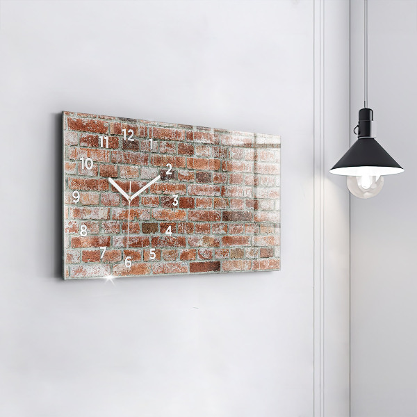 Horloge rectangulaire horizontale Mur de briques