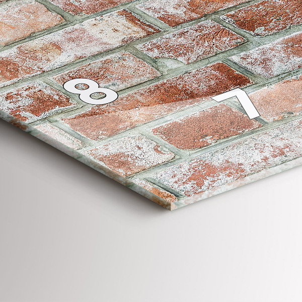 Horloge rectangulaire horizontale Mur de briques