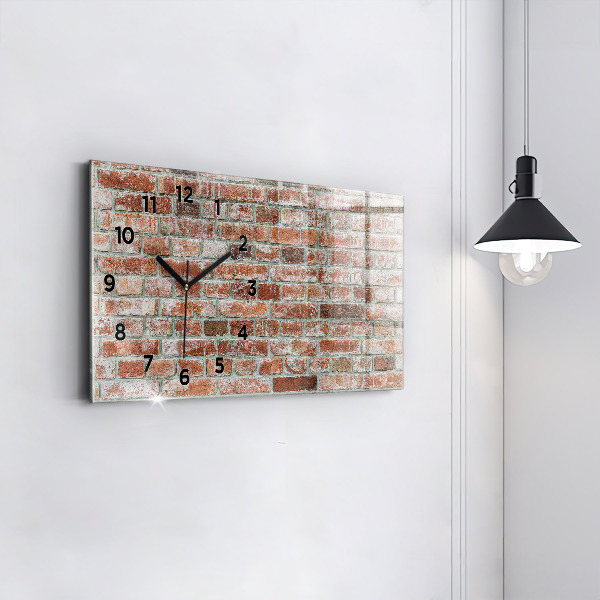 Horloge rectangulaire horizontale Mur de briques
