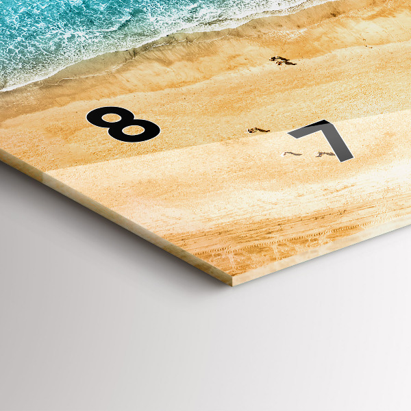 Horloge rectangulaire horizontale gens de la plage de la mer