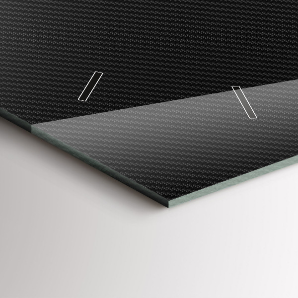 Horloge rectangulaire horizontale Abstraction sombre