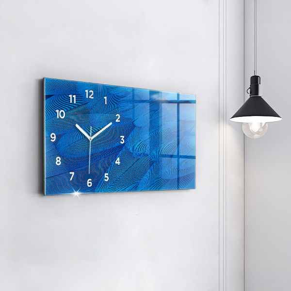 Horloge rectangulaire horizontale 'Plume d''oiseau'